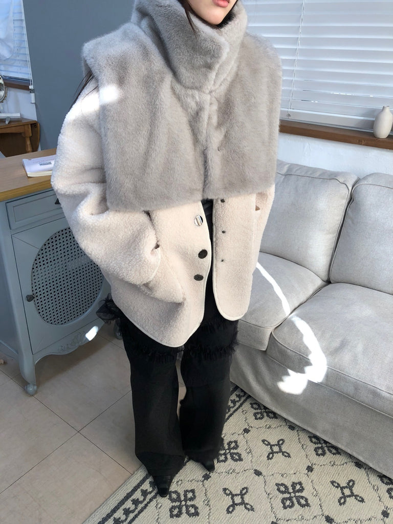 Elan Eco Fur Capelet _ 4 colors
