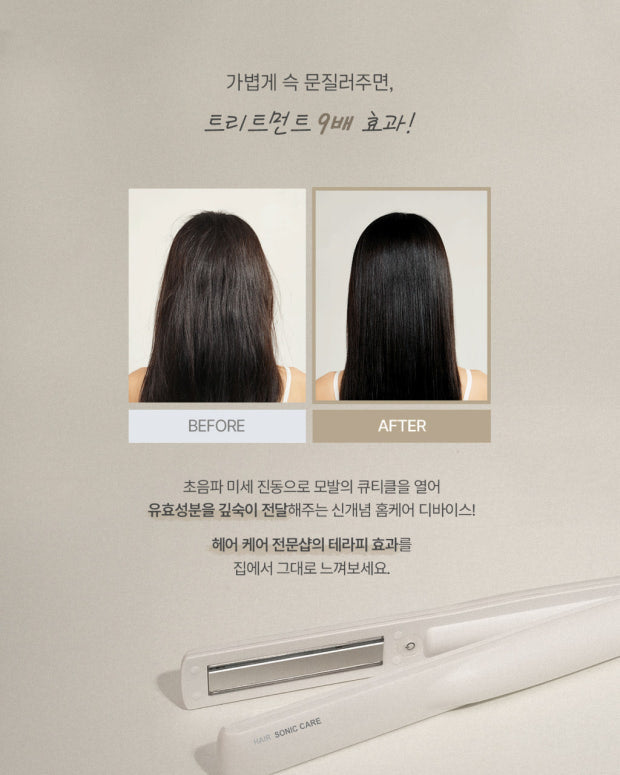 HUBRON CareSonic Ultrasonic Hair Treatment Device | At-Home Hair Care for Dry & Damaged Hair