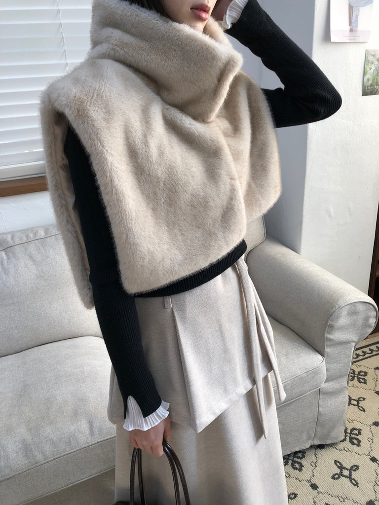 Elan Eco Fur Capelet _ 4 colors