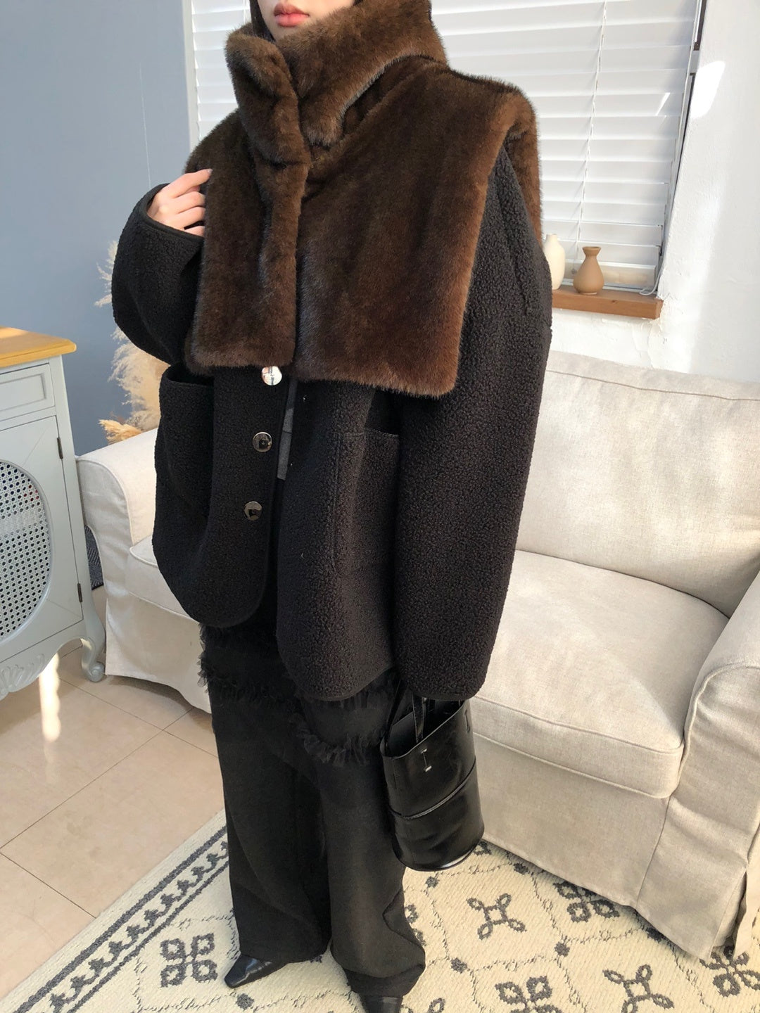 Elan Eco Fur Capelet _ 4 colors