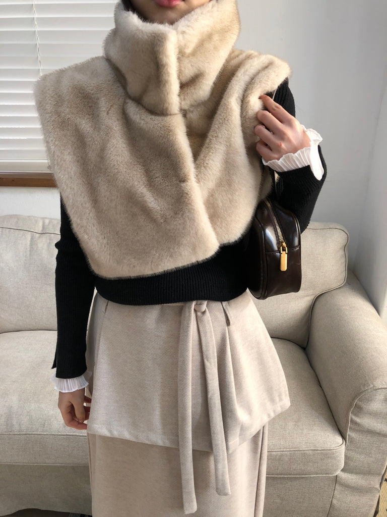 Elan Eco Fur Capelet _ 4 colors