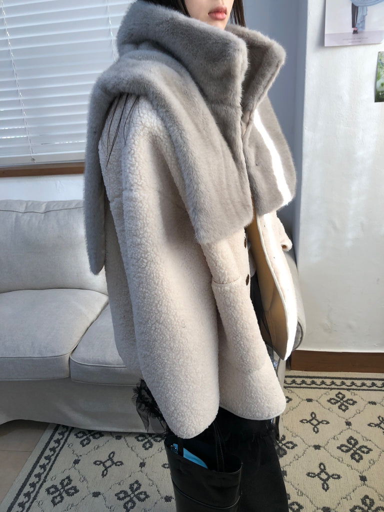 Elan Eco Fur Capelet _ 4 colors