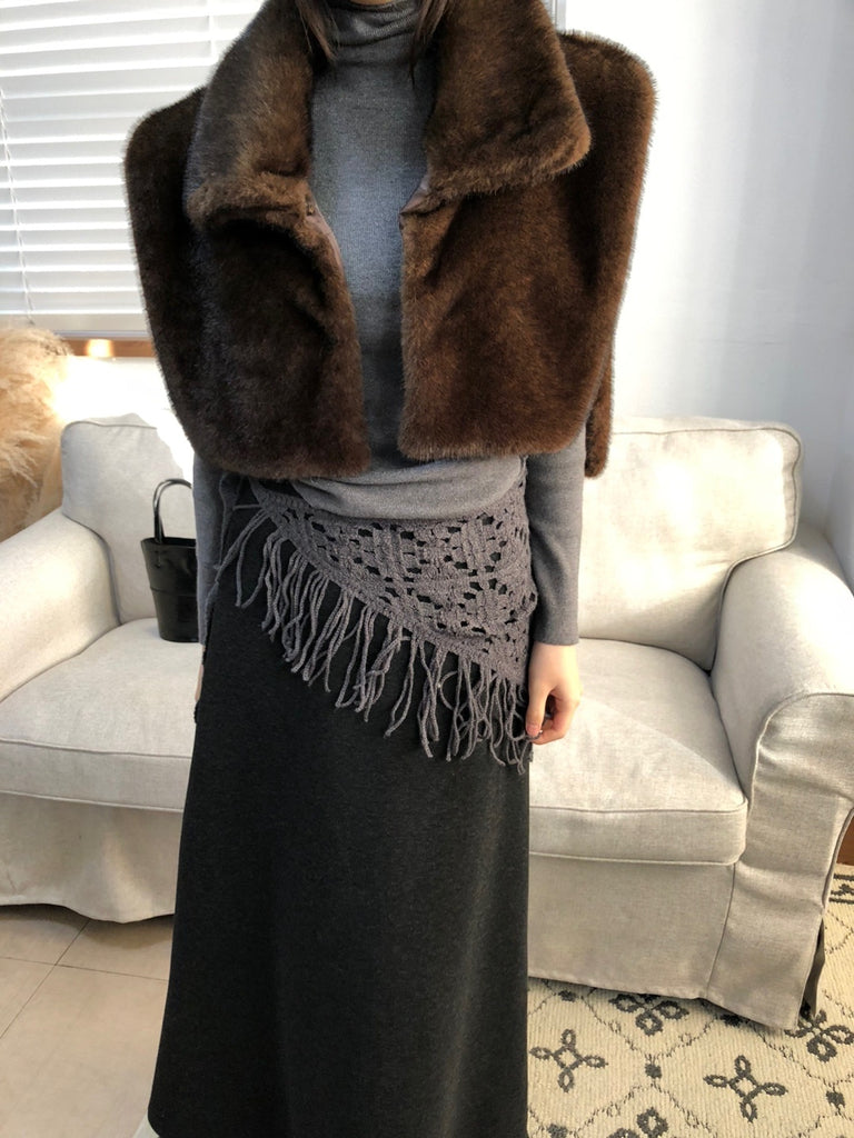 Elan Eco Fur Capelet _ 4 colors