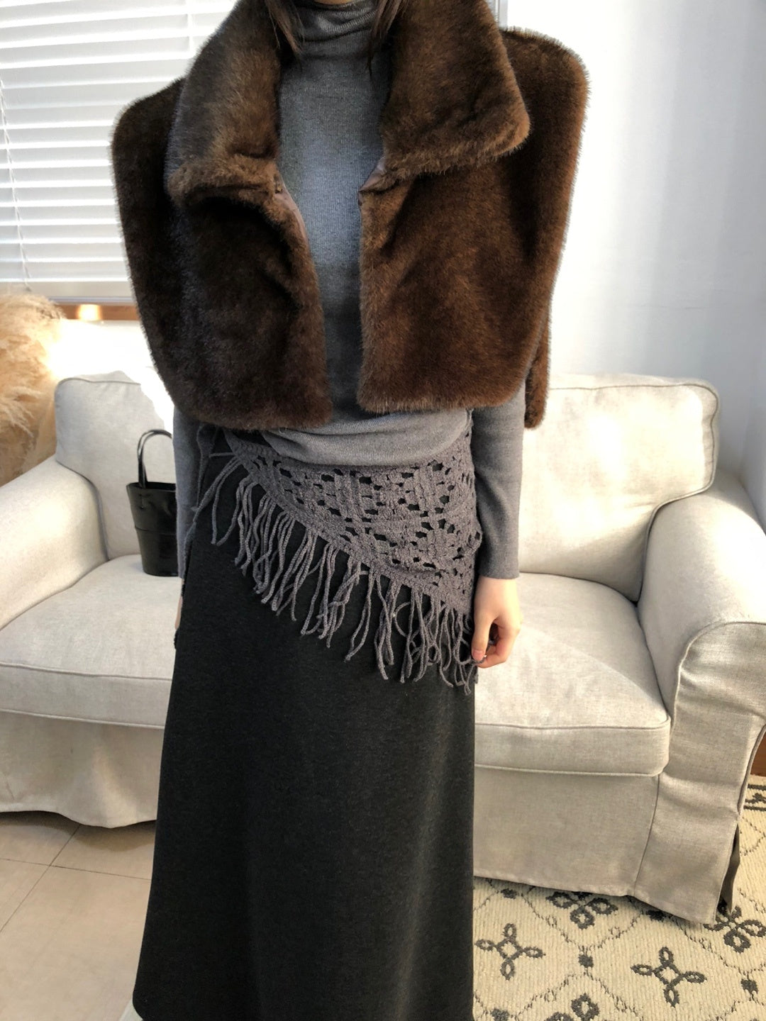 Elan Eco Fur Capelet _ 4 colors
