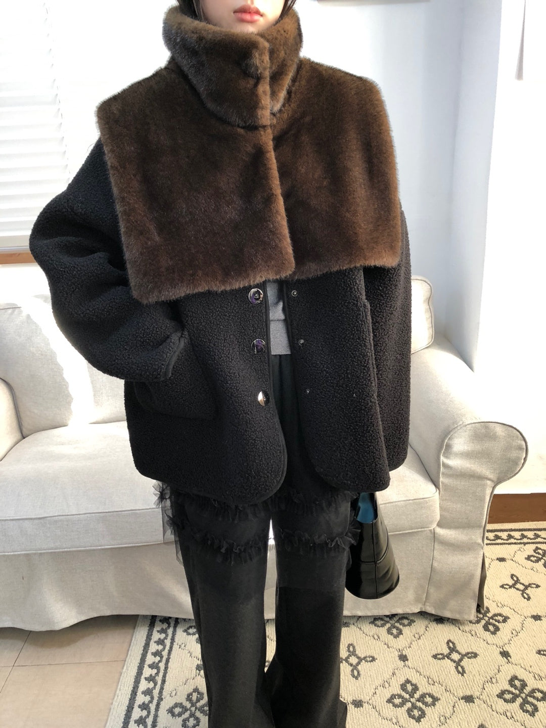 Elan Eco Fur Capelet _ 4 colors