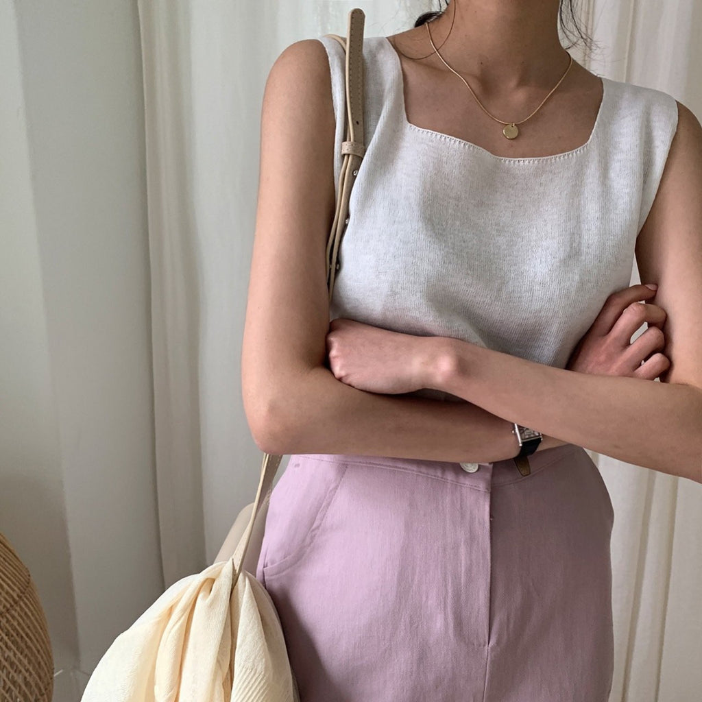 Sleeveless Knit Top - Angie&Ash